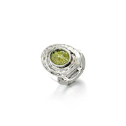 Anillo elastico olivina ovalado